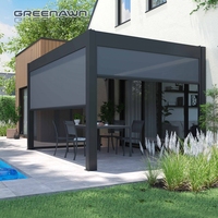 Pergola Greenawn en aluminium, robuste, autoportante, pour extérieur, pavillon de jardin en aluminium, toit rigide, gazebo pergola