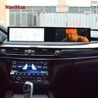 Autoradio multimédia Navihua Carplay avec navigation GPS, double écran 12,3 pouces pour BMW X5 X6 F15 F16 2014-2017 système NBT