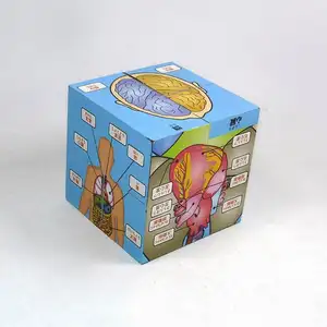 Custom promotional 3D folding magnetic magic photo cube human organs science and education knowledge Japanese educationa