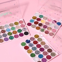 DUNUF Palette de fards à paupières scintillants à effet métallique longue durée à haute pigmentation 24 couleurs