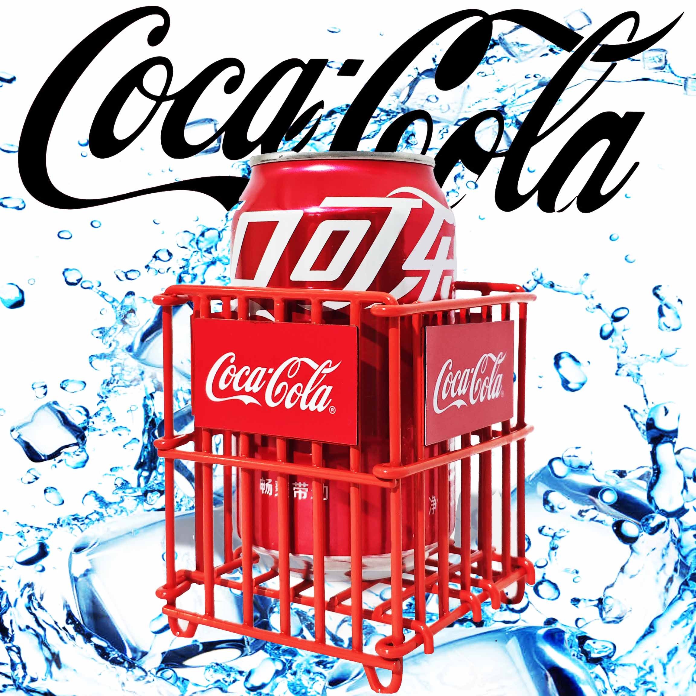Cola Beverage Display Racks DIY Red Drinking Cans Metal Wire Basket Detachable Small Display Stand for Exhibition and Home — view 2