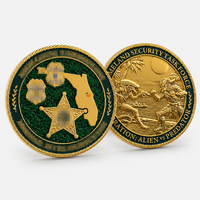 Pièce de collection de défi science-fiction et fantastique, médaille commémorative plaquée or en relief, cadeau souvenir, artisanat métallique
