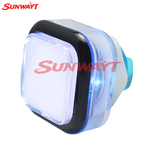 Kit de Botones de Arcade al por Mayor, Accesorios de Arcade, Botón de Plástico Cuadrado de 36 mm, Botón Pulsador Iluminado, Blanco - Product Image 2