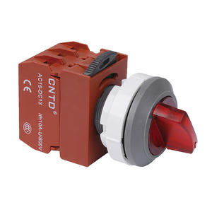 Interruptor de Botón Pulsador Autoblocante CNTD Changde C3SIS-F2/F3, Interruptor Rotatorio de Dos y Tres Posiciones con Mango Corto, Apertura 30 - Product Image 3