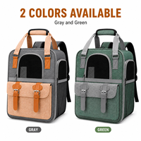 Sac à dos de transport pour animaux de compagnie imperméable et respirant avec maille transparente, sac de voyage pour animaux de compagnie avec bretelles réglables pour petits animaux