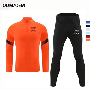 Ensemble d'entraînement de football personnalisé de haute qualité pour hommes, maillot de football demi-zip pour jeunes et adultes, survêtement de football en polyester - Product Image 1