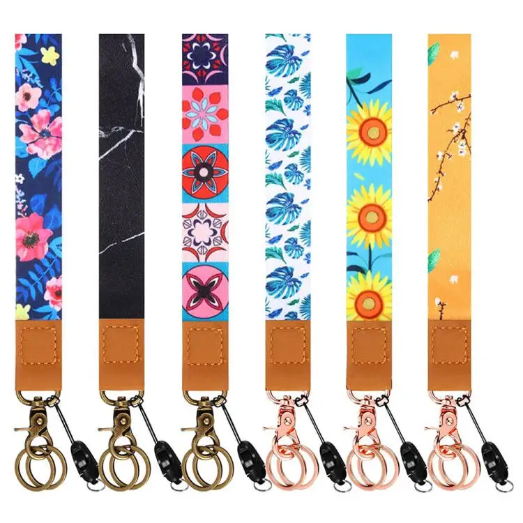 Leather Wrist Strap Keychain