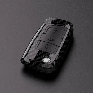 Funda Protectora para Llave de Coche de Fibra de Carbono ABS para VW Volkswagen Golf 7 MK7 Tiguan <span class=keywords><strong>MK2</strong></span> para SEAT Ateca Leon <span class=keywords><strong>FR</strong></span> 2 Ibiza para Skoda Octavia - Product Image 6