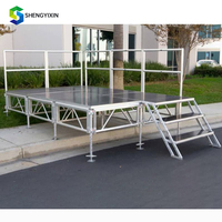 Scène d'événement extérieure portable, plateforme en aluminium pliable, emballée sur palette, capacité de charge de 1000 kg, certifiée ISO, à vendre