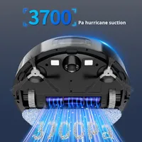 Aspirateur robot 3700PA avec navigation LIDAR, Alexa, connexion Wi-Fi, nettoyage automatique humide/sec pour tapis et sols durs, filtre HEPA, poils d'animaux