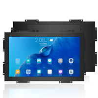 Écran tactile capacitif de 10,1 à 27 pouces, moniteur industriel avec cadre métallique, montage encastré, écran LCD