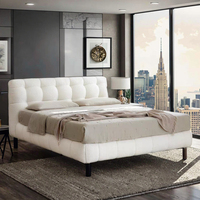Lit en bois Lovein au design moderne, de haute qualité, avec rembourrage, disponible en tailles double, king et queen, mobilier de chambre à coucher, garantie 1 an
