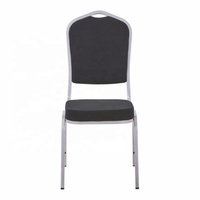 Chaises de banquet contemporaines en métal argenté, durables et empilables, pour intérieur, sous-sol, salon, appartement, hôpital, atelier, bureau à domicile