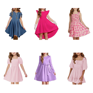 Vestidos de Fiesta de Princesa para Niñas, Colección Verano 2026, Modelo 418, Lote al por Mayor, Tallas Variadas, Transpirables, con Encaje, Impecables, CN/FUJ - Product Image 1