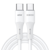 DUZZONA A11 Câble USB en silicone liquide PD 65W Type-C Blanc Câble de charge rapide pour iphone 15/16 Câble 1M pour Android