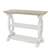 Utilisation multifonctionnelle élégant Style français couloir en bois massif Design moderne Table de Console en bois et plexiglas