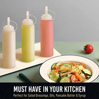 Bouteilles à eau de cuisine de 8 oz pour liquides Bouteilles à presser de condiments étanches pour sauces