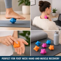 Balle de massage hexagonale professionnelle en silicone 60 mm pour points de pression, points de déclenchement, récupération musculaire et fascia, avec logo personnalisé