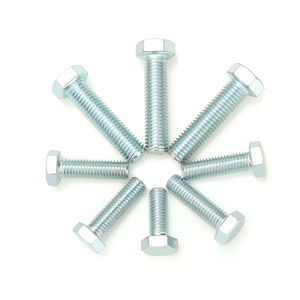 Tornillos hexagonales de rosca completa de acero galvanizado Tornillo Astm M8 M16 Sujetadores chapados en zinc y pernos hexagonales 5/8 "Classe 4,8 - Product Image 1