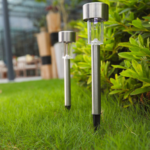 Modern <strong>Small</strong> Outdoor Garden LED Lawn Lamp with Stainless Steel Glass Waterproof <strong>Solar</strong> <strong>Light</strong> Sensor Ground Plug Lighting - Product Image 1