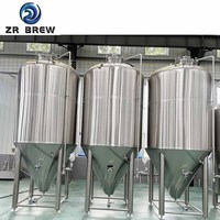 Usine de brassage de bière industrielle à grande échelle de 1000L 2000L, solution clé en main de fabrication de bière en acier inoxydable SUS304