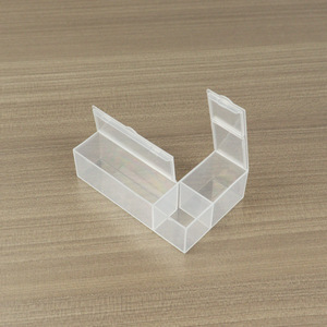 Transparent L-Shaped Storage <b>Box</b> 8.9x5.7x2.5cm With Compartments For Fishing <b>Tackle</b> Desktop Organizer - Product Image 3