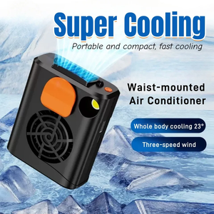 Waist Hanging Fan Portable <b>Air</b> <b>Conditioner</b> Waist Clip USB Charging Outdoor Leafless <b>Neck</b> Hanging Fan Desktop Handheld Fan - Product Image 2