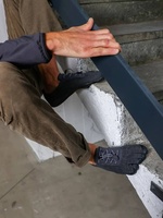 Chaussures à cinq doigts dédiées à l'escalade en montagne et au tout-terrain, fabriquées sur mesure, à bout divisé, à semelle souple et résistante à l'usure