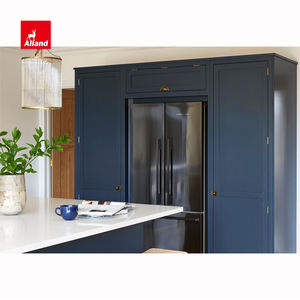 Allandcabinet Excelente Listo Hecho Lujo Moderno Francés Comprar Madera Azul Marino Shaker Gabinete de cocina para espacios pequeños - Product Image 3