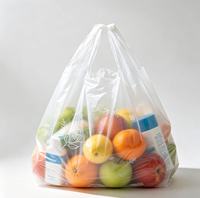 Sacs en plastique HDPE refermables personnalisés avec logo, poignées gilet et impression tampon, emballage jetable