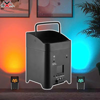 Projecteur LED PAR sans fil Sharpy DMX sur batterie 6x18W RGBWA UV 6-en-1 pour mariage, DJ, discothèque, scène, club