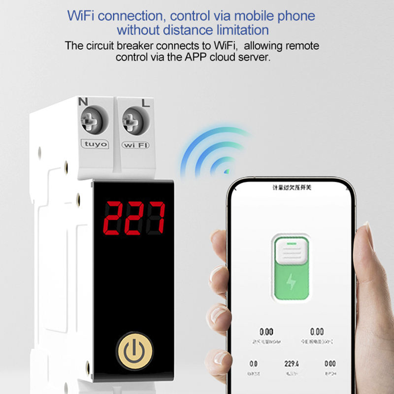 Tuya WiFi Smart Circuit Breaker APP Remote Control Timer Air Switch ...