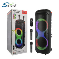 Commande en gros Sing-e ZQS10215 Double haut-parleur en plastique 10 pouces 30W 5.0 avec 2 microphones sans fil RGB et télécommande