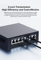 6-Port 10/100Mbps PoE-Switch mit 2 Ethernet-Uplinks IEEE802.3af/at 65W Unmanaged Netzwerk-Switch für CCTV IP-Kamera NVR-System