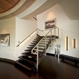 <span class=keywords><strong>Rampe</strong></span> à câbles mince <span class=keywords><strong>et</strong></span> peu encombrante avec poteau métallique à support stable pour escalier intérieur (loft) <span class=keywords><strong>et</strong></span> extérieur (jardin) - Product Image 4