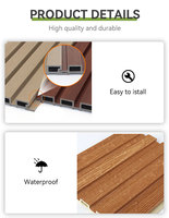 Panneau mural en bois WPC imperméable à l'eau Panneau décoratif composite Revêtement mural en plastique pour l'extérieur Isolation thermique Étanche à l'humidité
