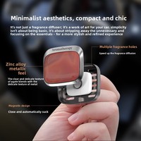 Nouveau diffuseur de parfum de luxe en métal style agate pour grille d'aération de voiture, longue durée, éliminateur d'odeurs, coffret cadeau, logo personnalisé, vente en gros