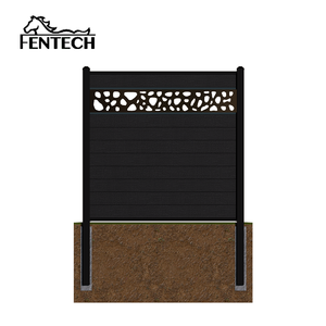 Pannelli Compositi in Legno e Plastica Personalizzabili Fentech, Recinzione con Pali in Alluminio, Steccato WPC per Privacy in Giardino - Product Image 5