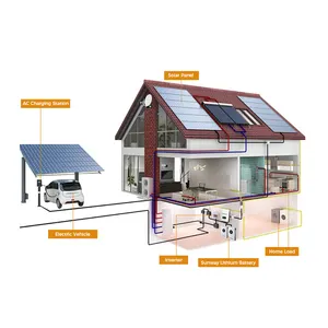 ระบบแผงโซลาร์เซลล์พร้อมที่ชาร์จ EV 20KW DC สำหรับระบบชาร์จไฟในรถยนต์ระบบพลังงานแสงอาทิตย์ภายในบ้าน