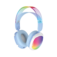 Casque sans fil supra-auriculaire à succès avec éclairage tricolore éblouissant, casque de jeu à faible latence, personnalisation en usine
