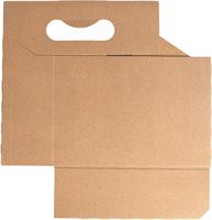 Benutzer definierte 6er Pack Flaschen halter Kraft Karton 12 oz. Bierflaschen träger Karton verpackung mit Griffen