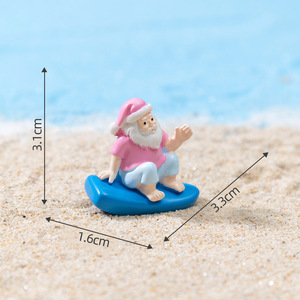 Figuras de Resina de Mini Santa Claus para Decoración de Playa, Adornos en Miniatura para Paisajes Tropicales Costeros, Venta Caliente de Verano - Product Image 6