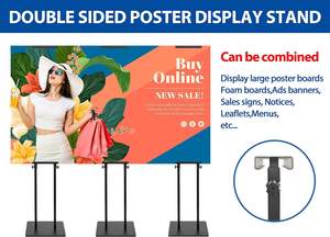 Çift taraflı ekran için kaide Poster levha <span class=keywords><strong>stand</strong></span>ı ayarlanabilir Poster kurulu <span class=keywords><strong>stand</strong></span>ı yüksekliği kadar 80 "zemin ayakta burcu tutucu - Product Image 2