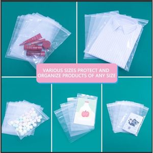 Bolsas de plástico transparente con cierre hermético de 6 x 9 pulgadas, paquete de 500, para tarjetas, sobres, almacenamiento, dulces de panadería, embalaje - Product Image 6