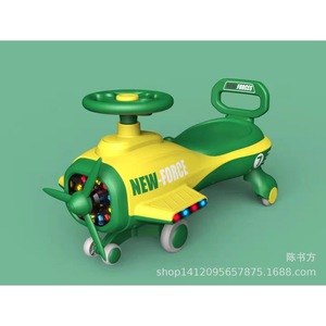 New-Force Kids Ride On Plane Toy With Lights And <b>Wheels</b> For 1-6 Years Old Children Unisex <b>Plastic</b> Gliding Car - Product Image 2
