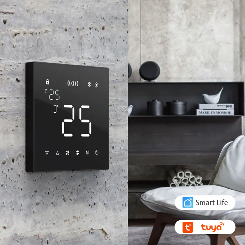 Smart Laffey ZigBee-Thermostat bester Qualität digitaler schwarzer Vollbild-Thermostat