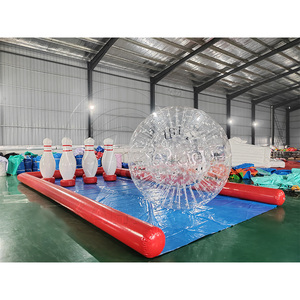Ballons gonflables Zorbing unisexes pour adultes, jeux interactifs gonflables, jeu de bowling gonflable commercial en PVC avec ballon Zorb - Product Image 3