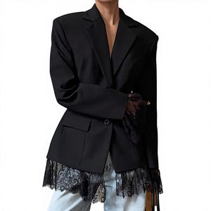 Abito in <span class=keywords><strong>pizzo</strong></span> stile europeo e americano <span class=keywords><strong>con</strong></span> tasche a conchiglia e design aderente <span class=keywords><strong>con</strong></span> lacci in vita - Product Image 1