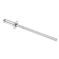 Rivets à œillets en aluminium et fer à tête fraisée de type ouvert M2-M6, 100 pièces, pour accessoires maritimes, prêts à la revente, ODM, directement de l'usine