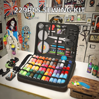 Kits de couture professionnels pour la maison, 229 pièces, boîte de réparation, fournitures de couture, mini kit de couture, accessoires de mode, outils pour travaux textiles
